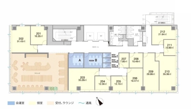 H1O八丁堀201 間取り図