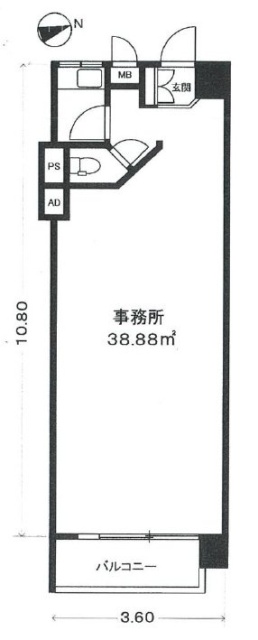 松田ビル牛込ハイム402 間取り図