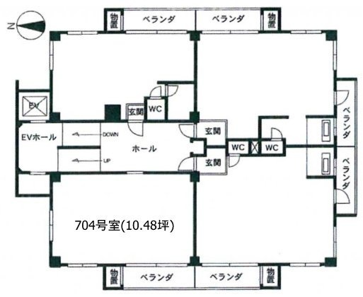 佐藤ビル704 間取り図