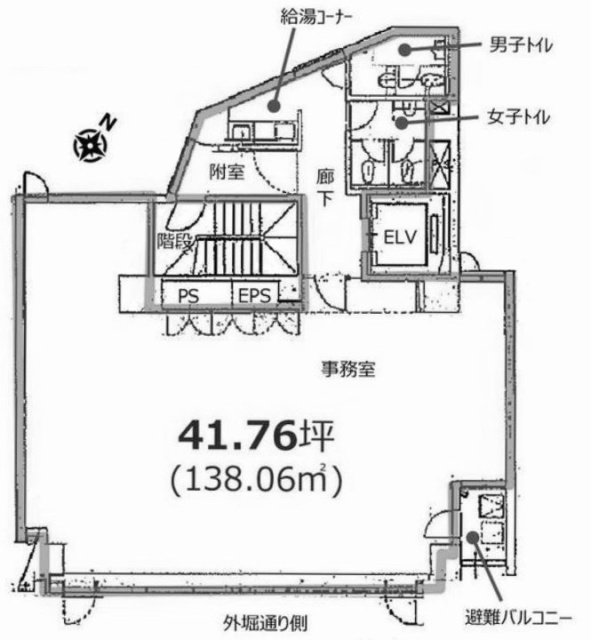 プライム市ヶ谷ビル8F 間取り図