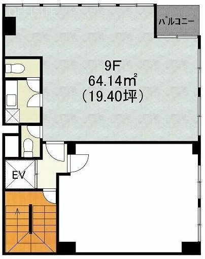 新宿鈴木ビルA館9F 間取り図