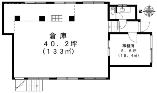 外山ビル1F 間取り図