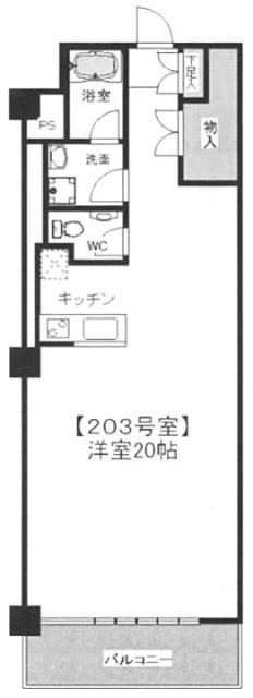 冨久正(ふくせい)ビル203 間取り図