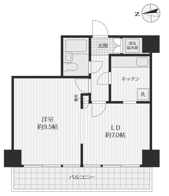 ノア芝大門308 間取り図