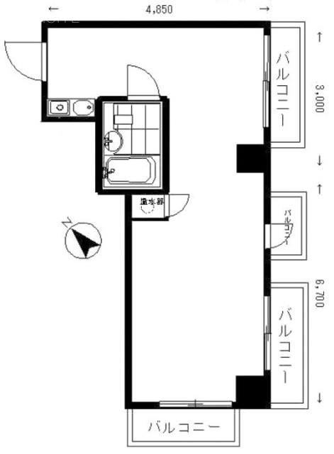 フェニックス東銀座406 間取り図