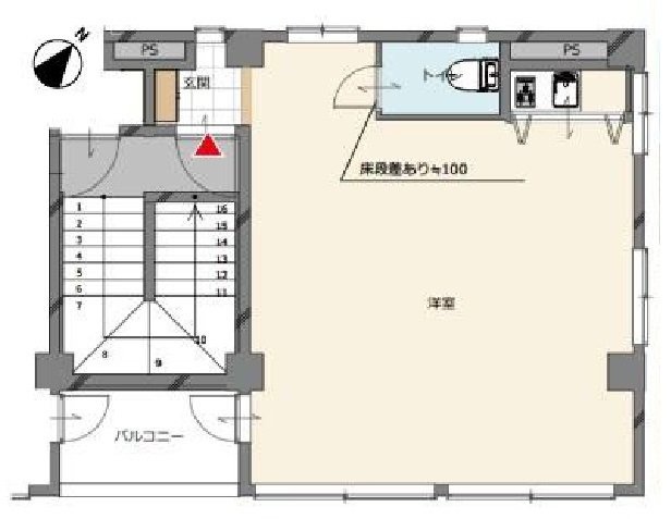 オークリッジ南青山ビル301 間取り図