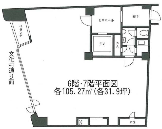 ホリウチビル6F 間取り図