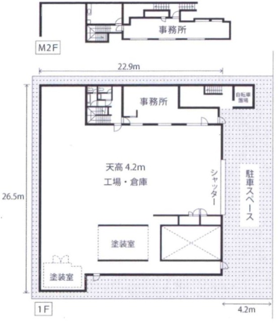 スターアークⅡビル1F～M2F 間取り図