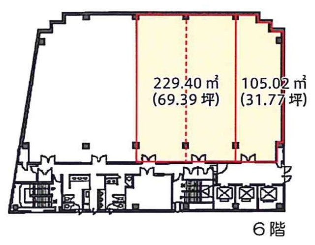 オーク桜木町ビル6F 間取り図