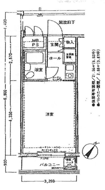 恒陽サンクレスト茅場町302 間取り図
