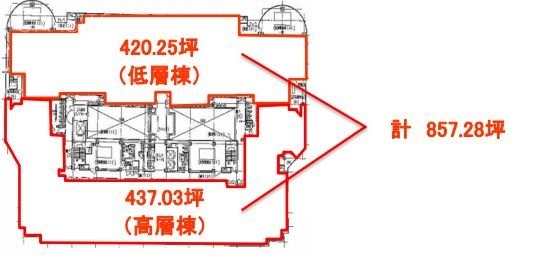 KR豊洲ビル低層棟+高層棟 間取り図