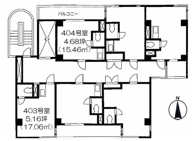 パークノヴァ御茶ノ水403 間取り図