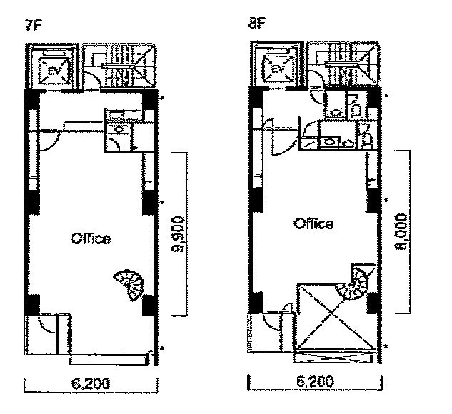 道玄坂今井ビル7F～8F 間取り図