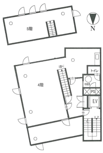 J1西麻布ビル4F～5F 間取り図