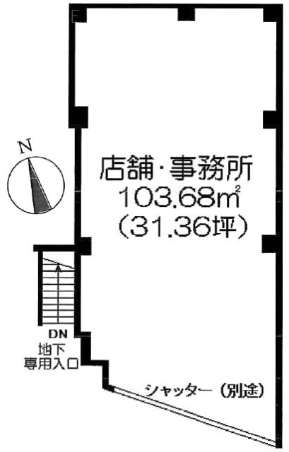 パラディア西早稲田1F 間取り図