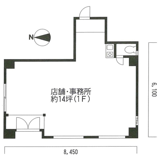くぼげんビル1F 間取り図