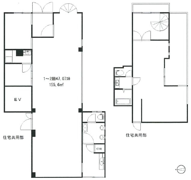 アーバン駒沢ビル1-2F 間取り図