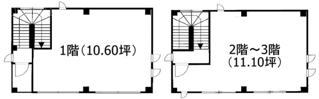 光ビル1F～3F 間取り図