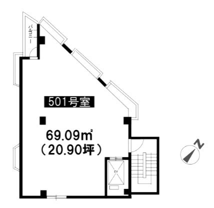 野津ビル5F 間取り図