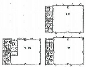 神宮前2丁目ビルB1F～2F 間取り図