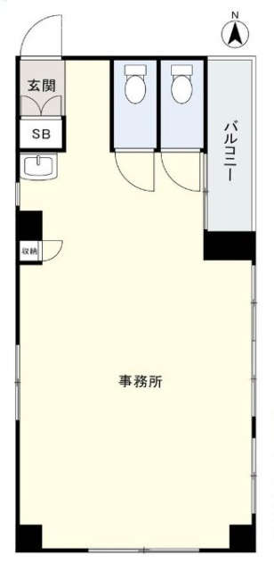 万年安全第3ビル516 間取り図