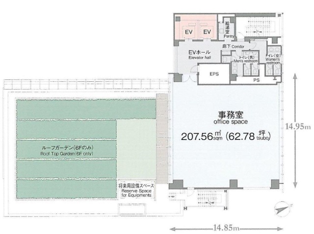Gスクエア三田8F 間取り図