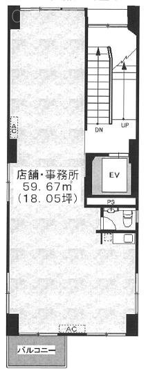 三岩ビル3F 間取り図