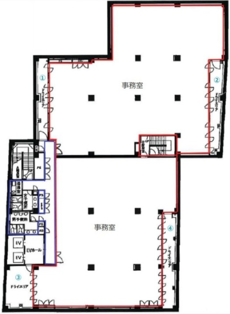 36山京ビルB2F 間取り図