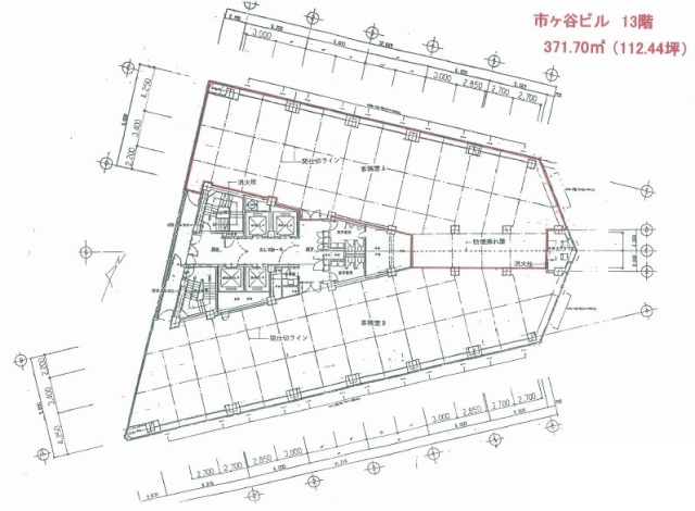 住友市ヶ谷ビル13F 間取り図