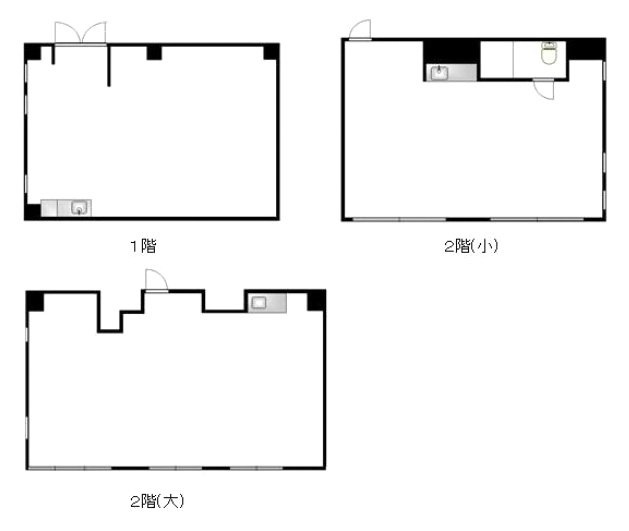 府中山西ハウス1F～2F 間取り図