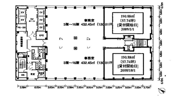 新宿三井ビルディング2号館1203 間取り図