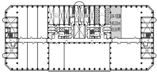 新宿アイランドタワー6110-1 間取り図