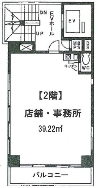 ビラ島津山ビル2F 間取り図