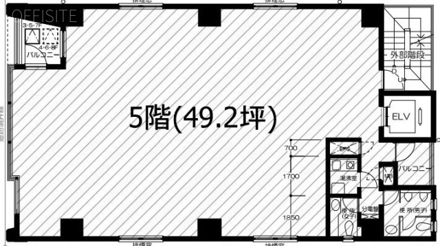 虎ノ門東宝ビル5F 間取り図