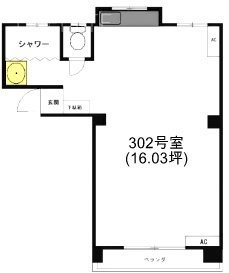 クランツ南新宿302 間取り図