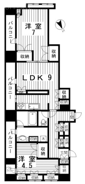 サンエスビル6F 間取り図