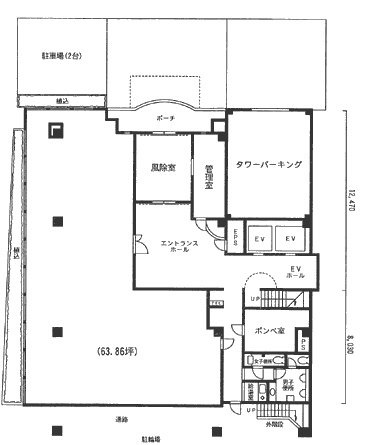 リバーストーン第3ビル1F 間取り図