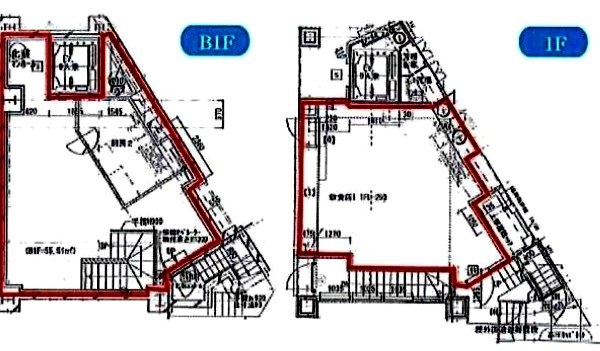 VORT池袋ⅡB1F～1F 間取り図