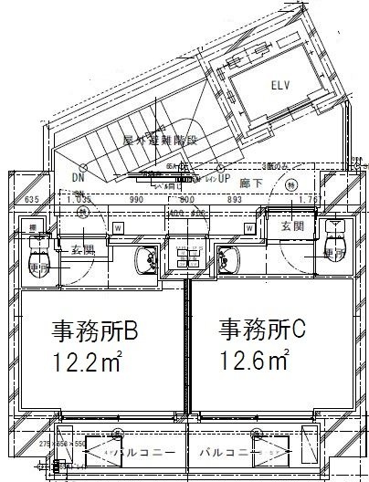 レオナール赤坂ビルB 間取り図