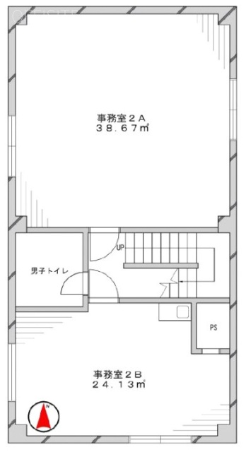 AQUAビル麻布十番2F 間取り図