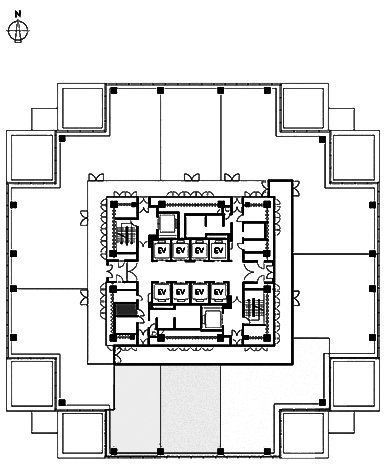 横浜ビジネスパーク(YBP)イーストタワービルDE 間取り図