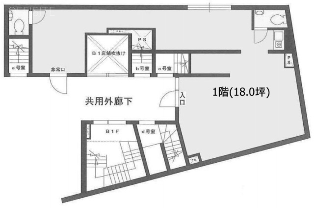 パサージュ代官山1F 間取り図