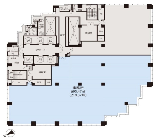 新宿スクエアタワー8F 間取り図