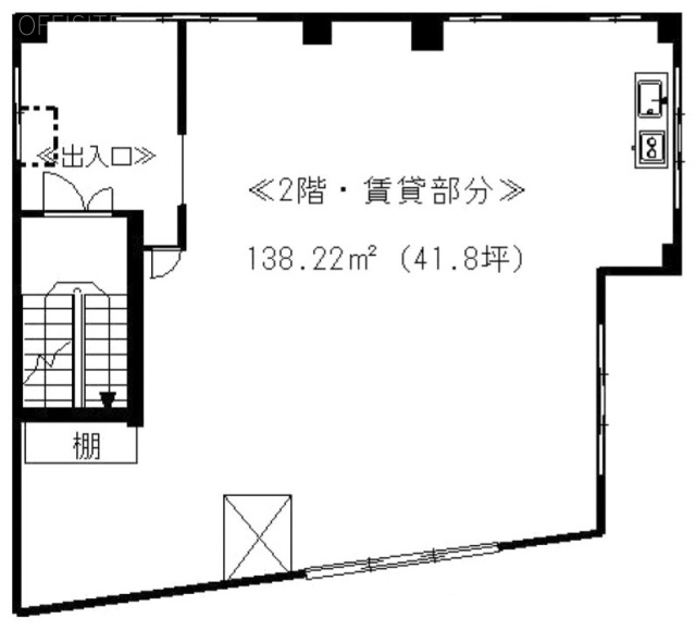 不二TV商会ビル2F 間取り図