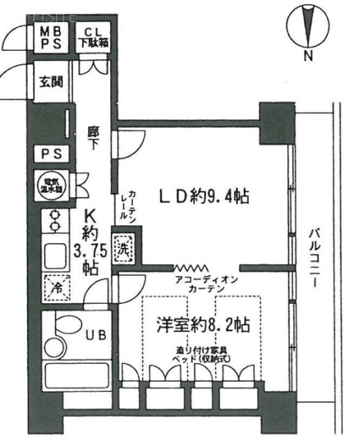 ノア芝大門608 間取り図