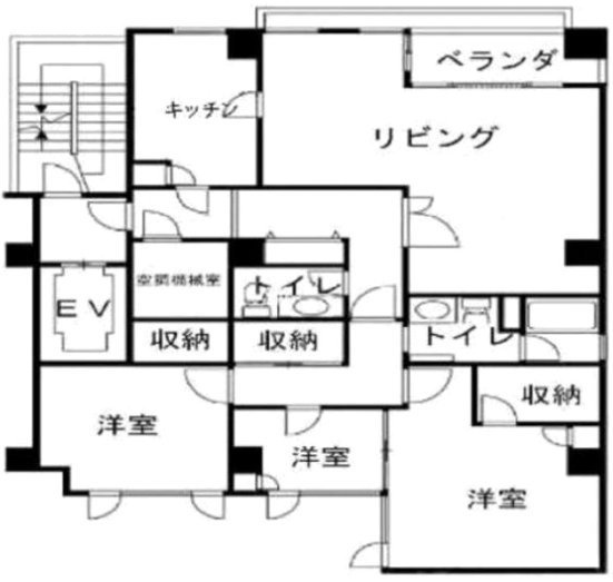 麹町ホームズ3F 間取り図