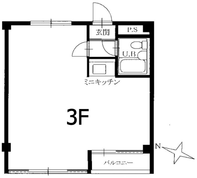 しろがねロッカス3F 間取り図