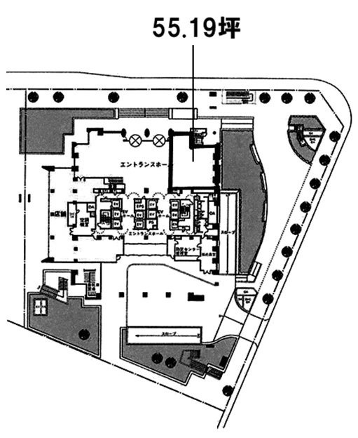 天王洲パークサイドビル1F 間取り図