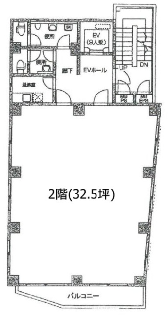 六本木Eフラットビル2F 間取り図