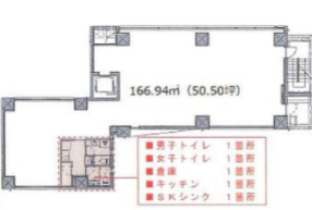 六本木三幸ビル3F 間取り図